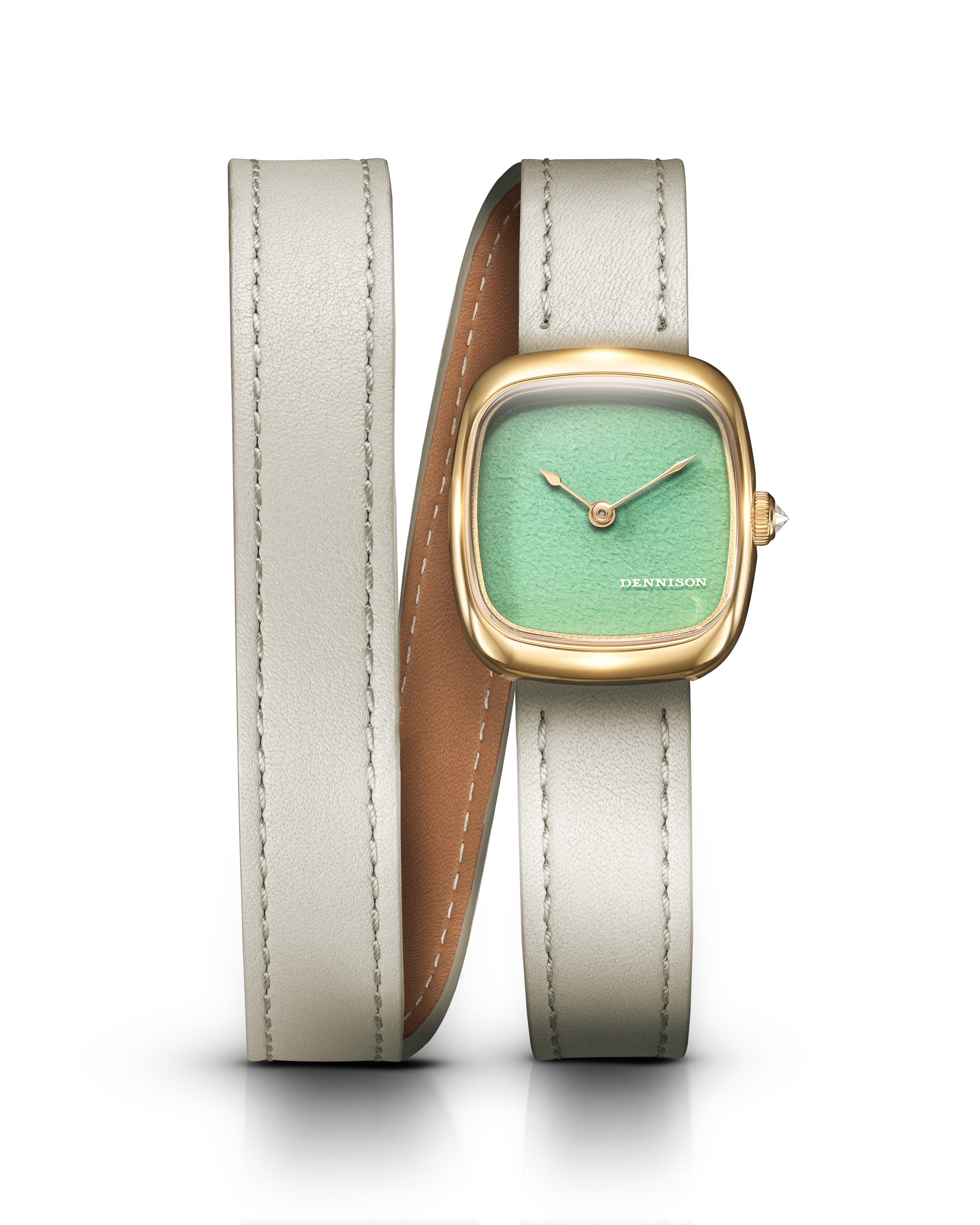 Mini Lagoon Jadeite In Gold