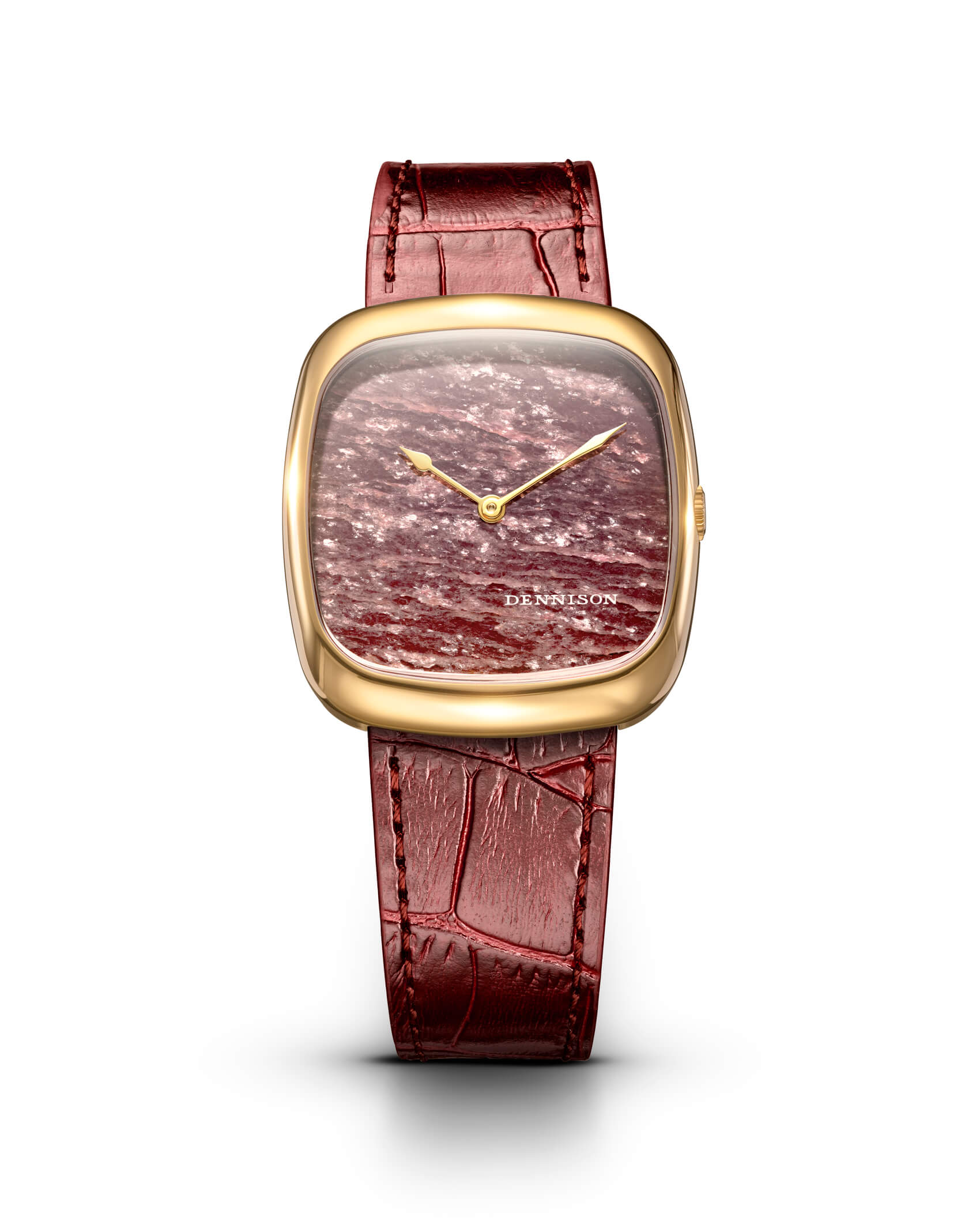 Natural Rubellite Stone In Gold