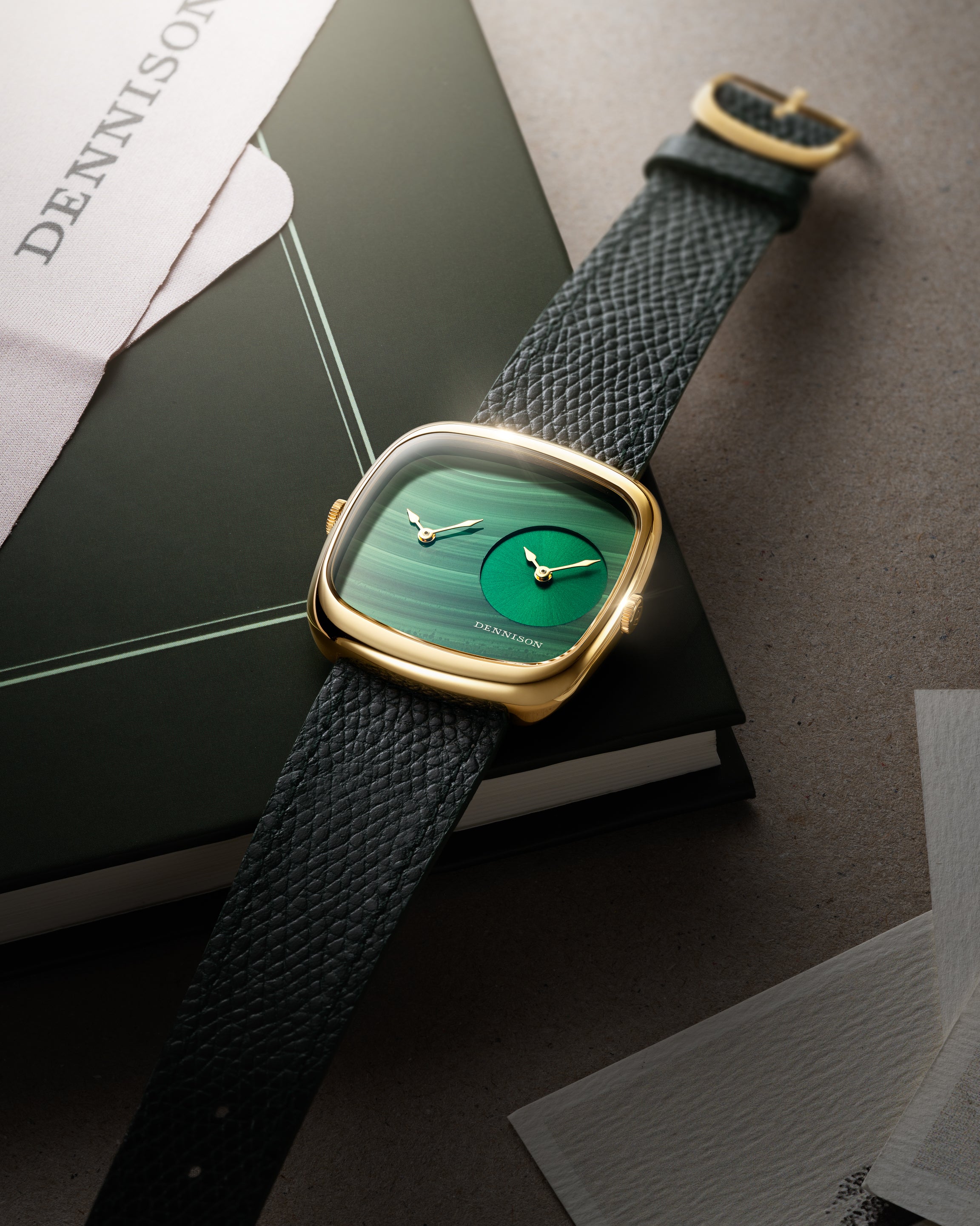 Malachite & Green Sunray In Gold