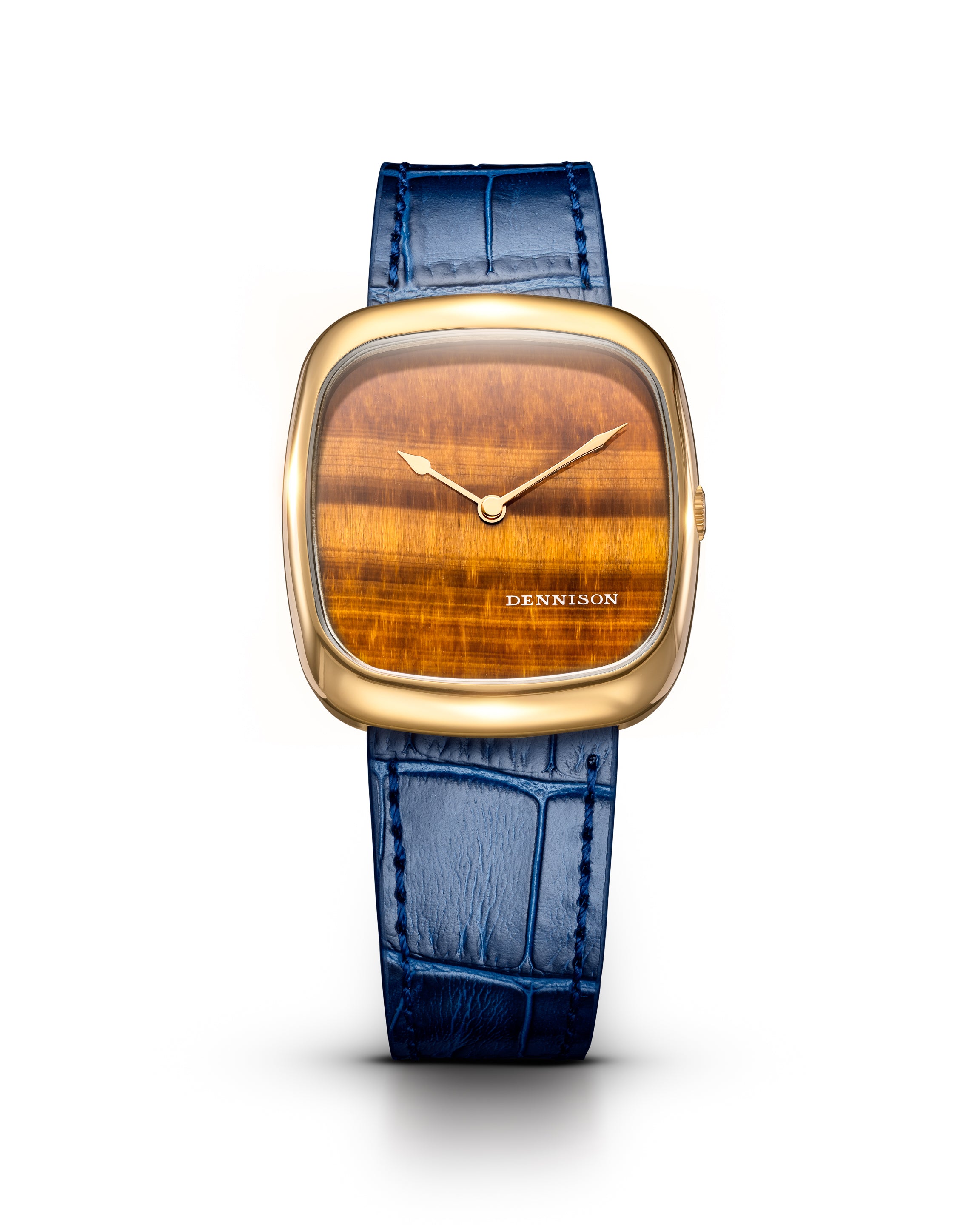 Natural Stone Tiger Eye In Gold