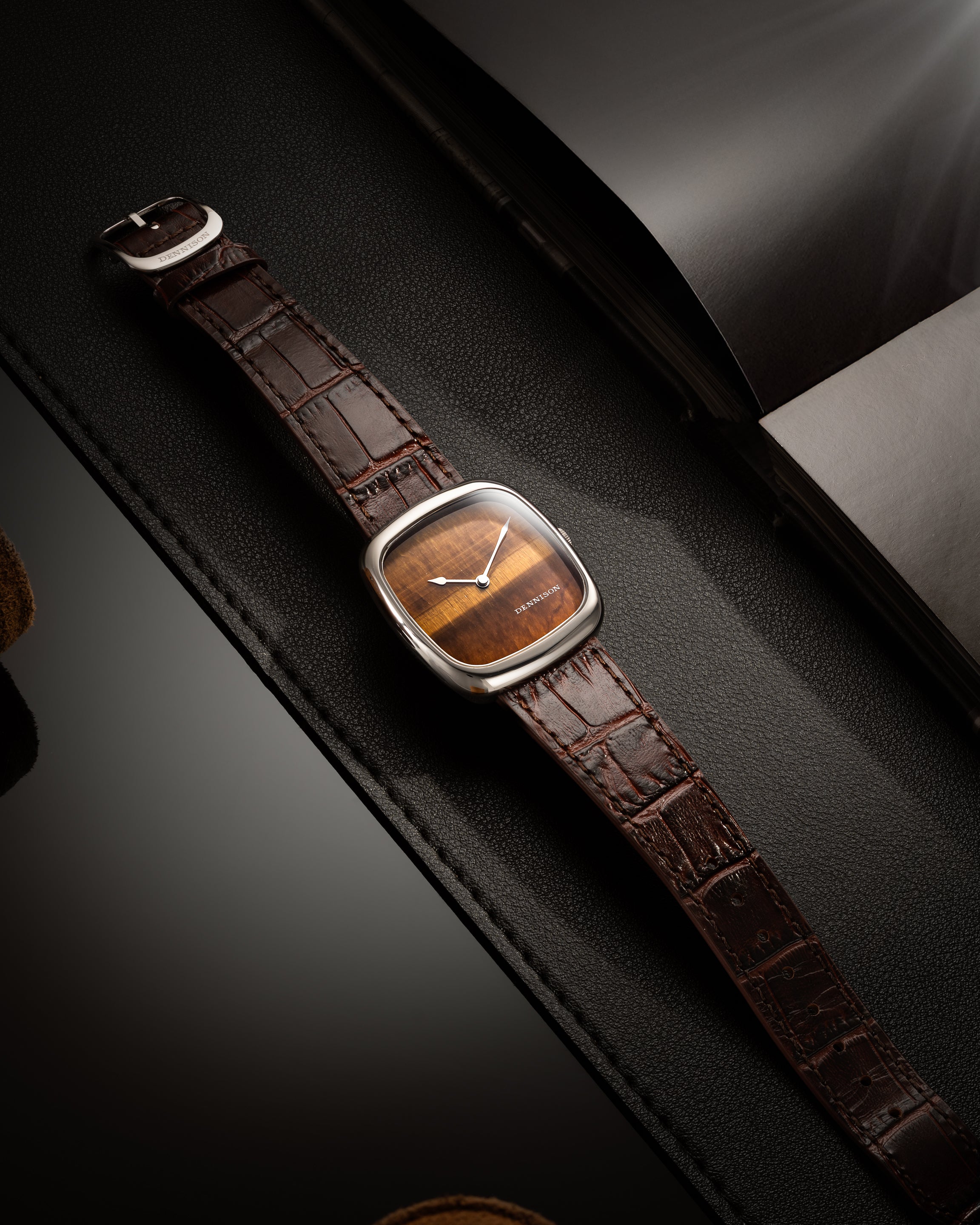 Natural Stone Tiger Eye In Steel