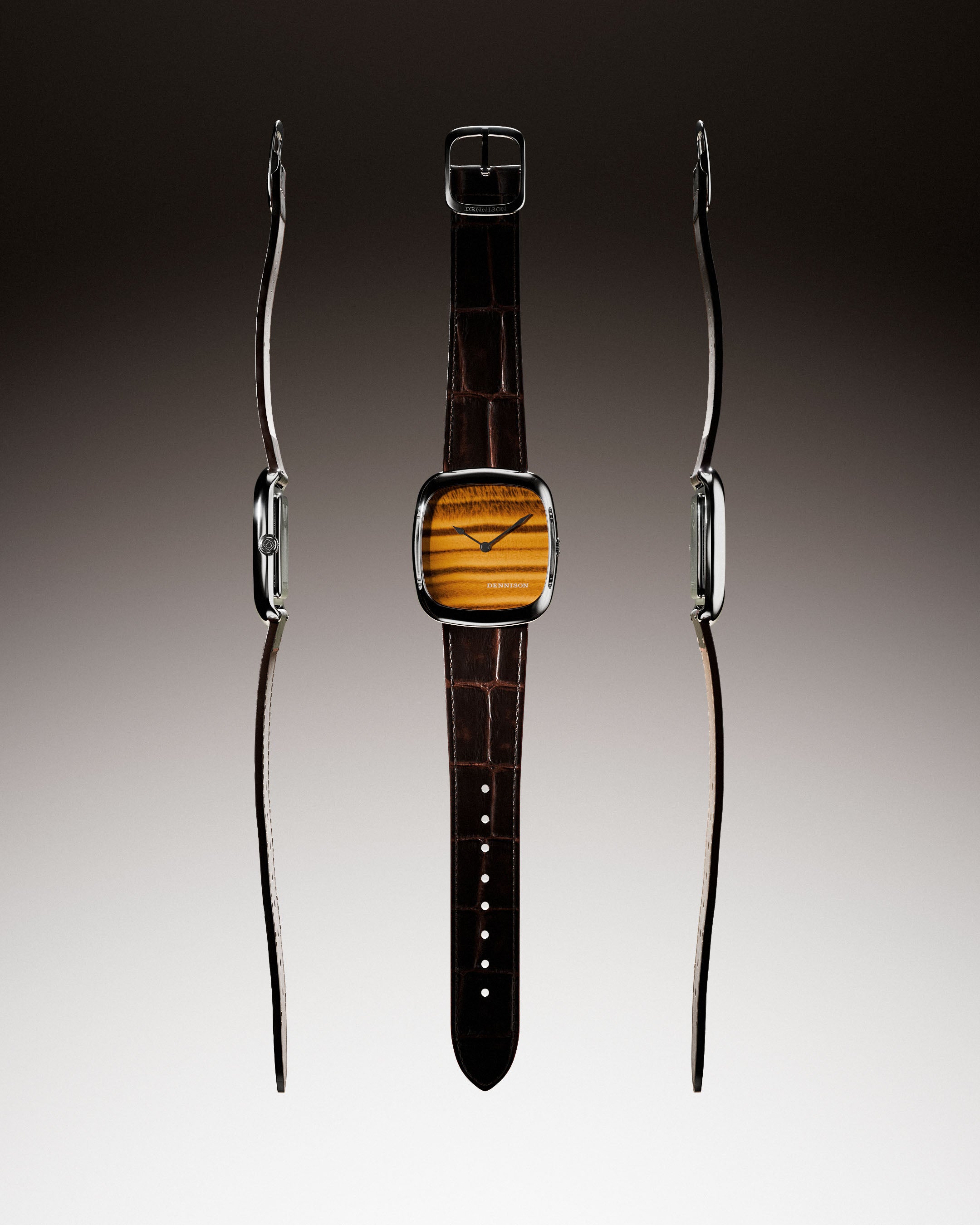 Natural Stone Tiger Eye In Steel