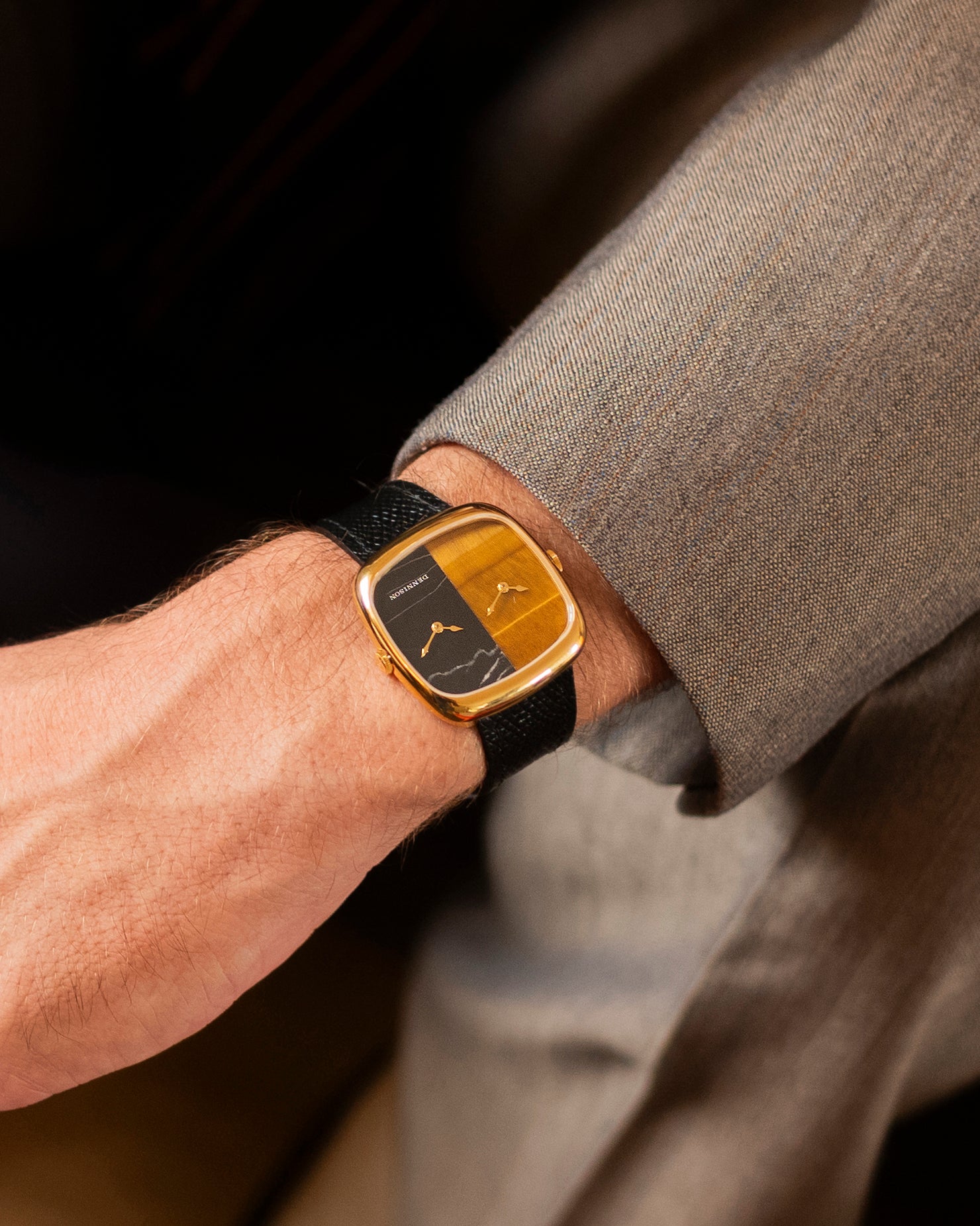 Tiger Eye & Marble In Gold