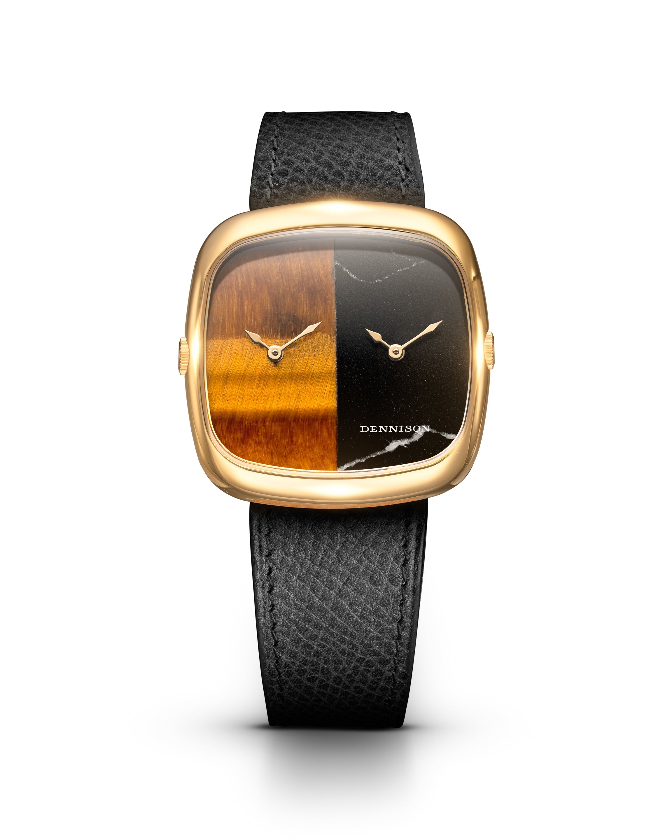 Tiger Eye & Marble In Gold