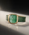 Natural Malachite Stone In Gold