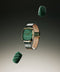 Natural Malachite Stone In Gold