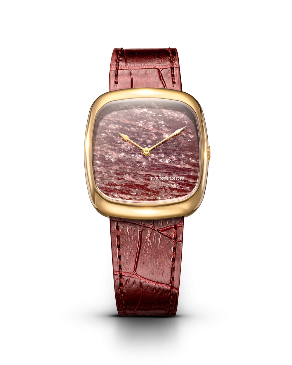Natural Rubellite Stone In Gold