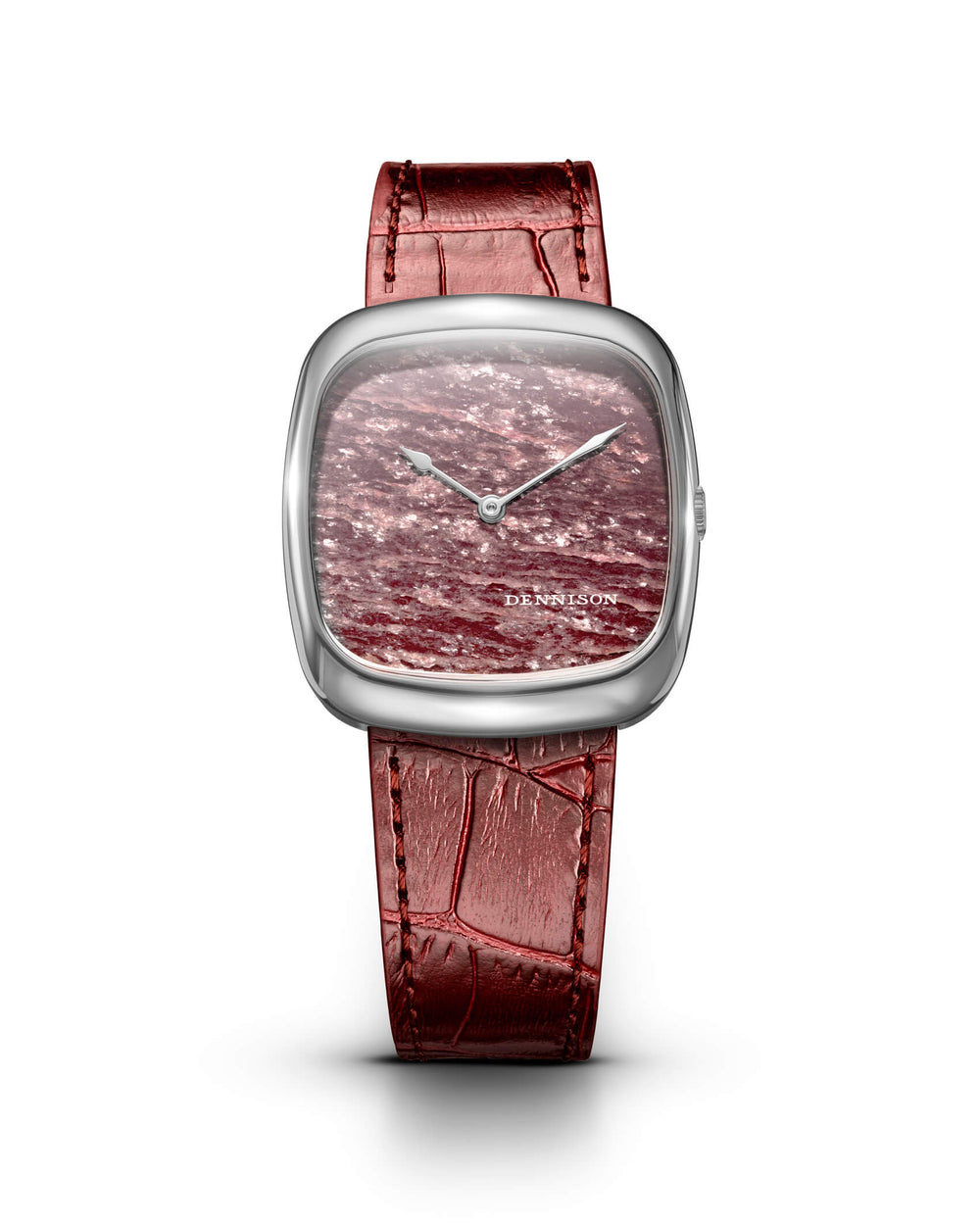 Natural Rubellite Stone In Steel