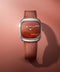 Natural Red Agate Stone In Steel