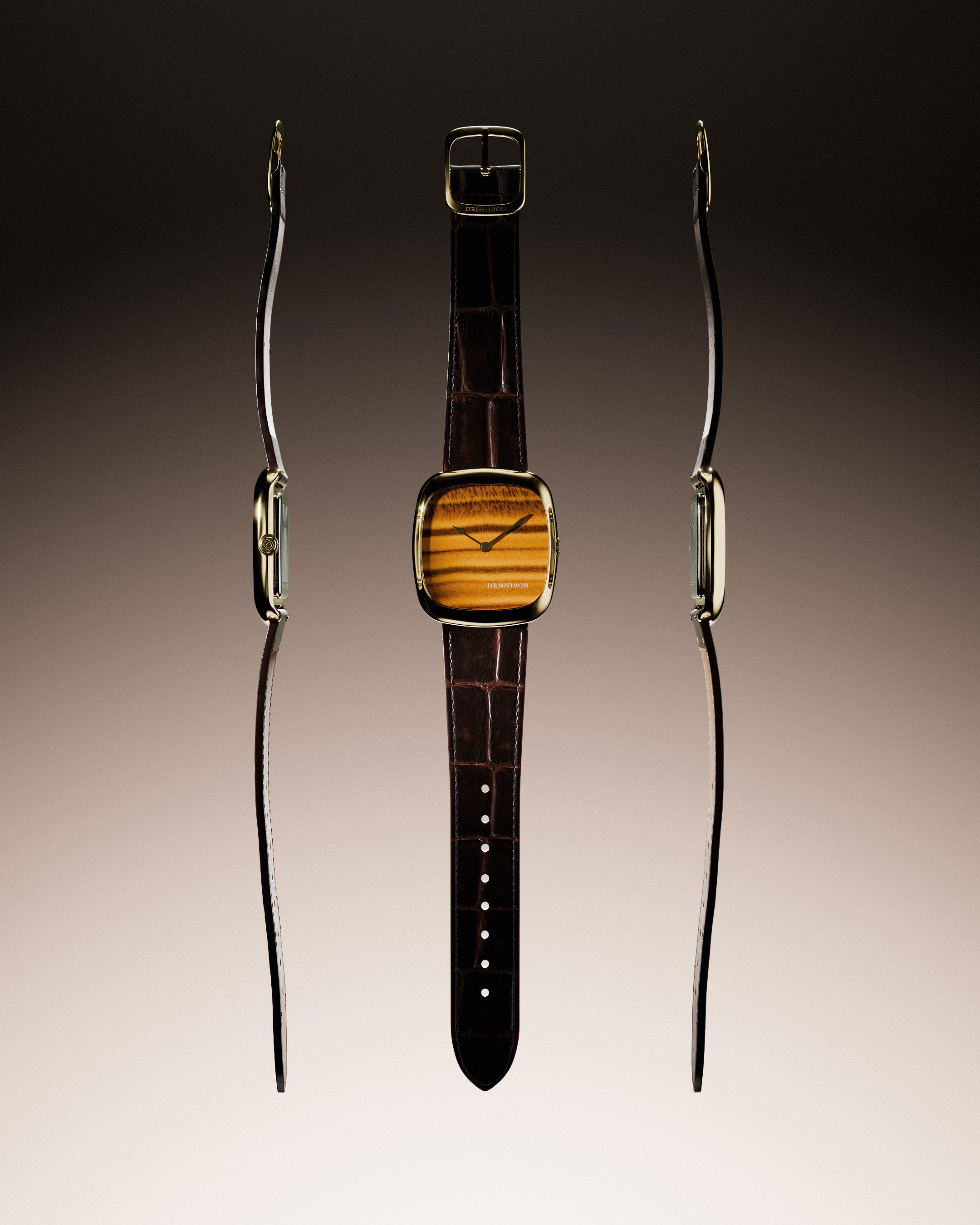 Natural Stone Tiger Eye In Steel