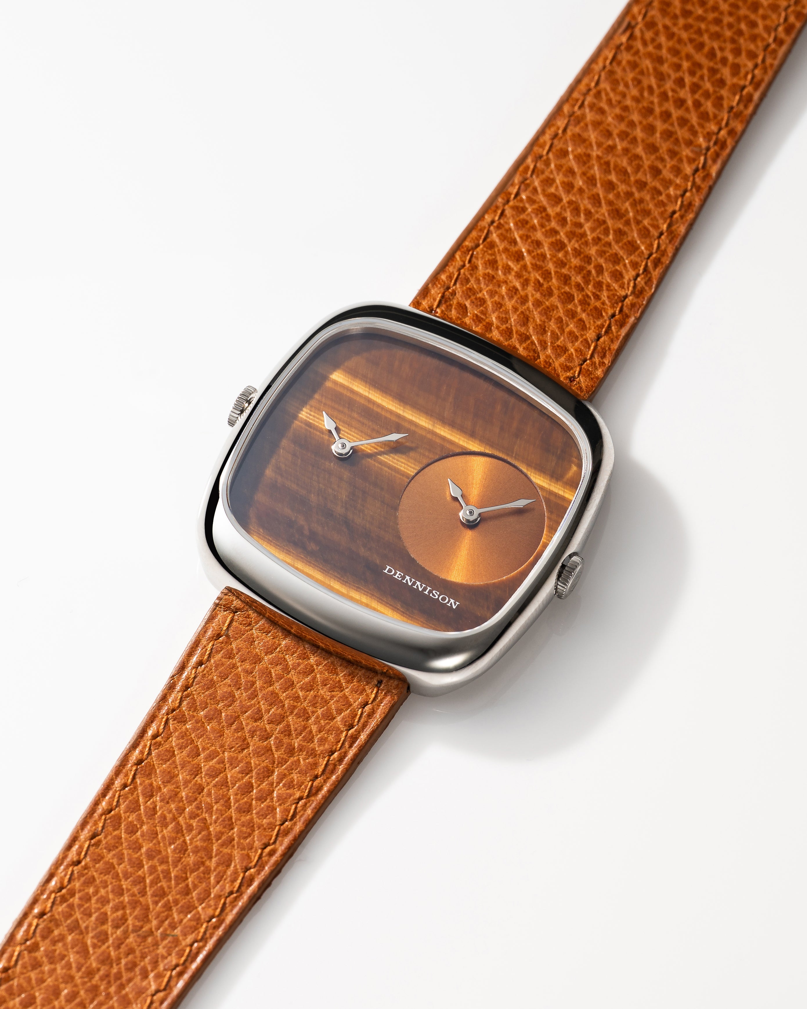 Tiger Eye & Gold Sunray In Steel