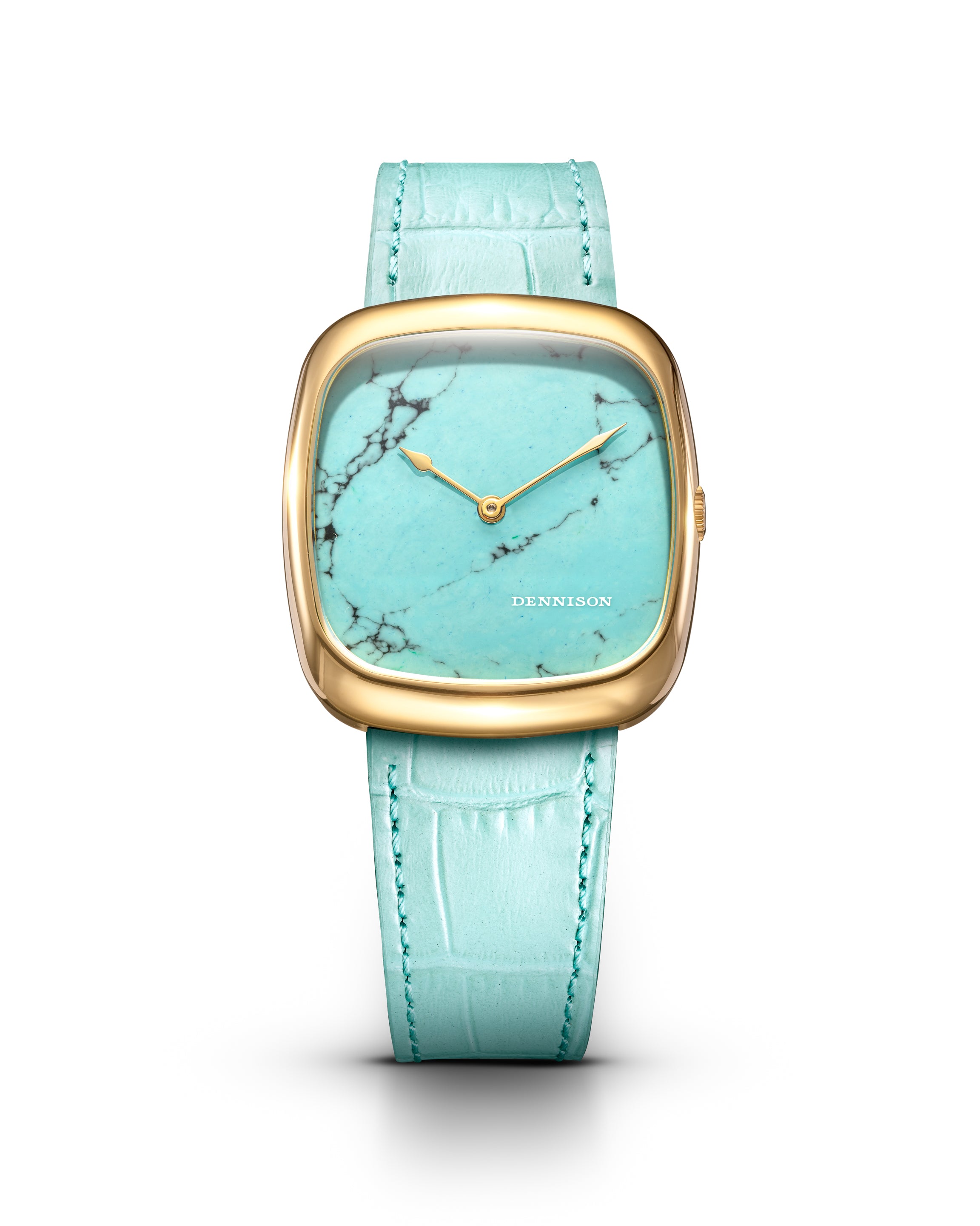 Natural Turquoise Stone In Gold