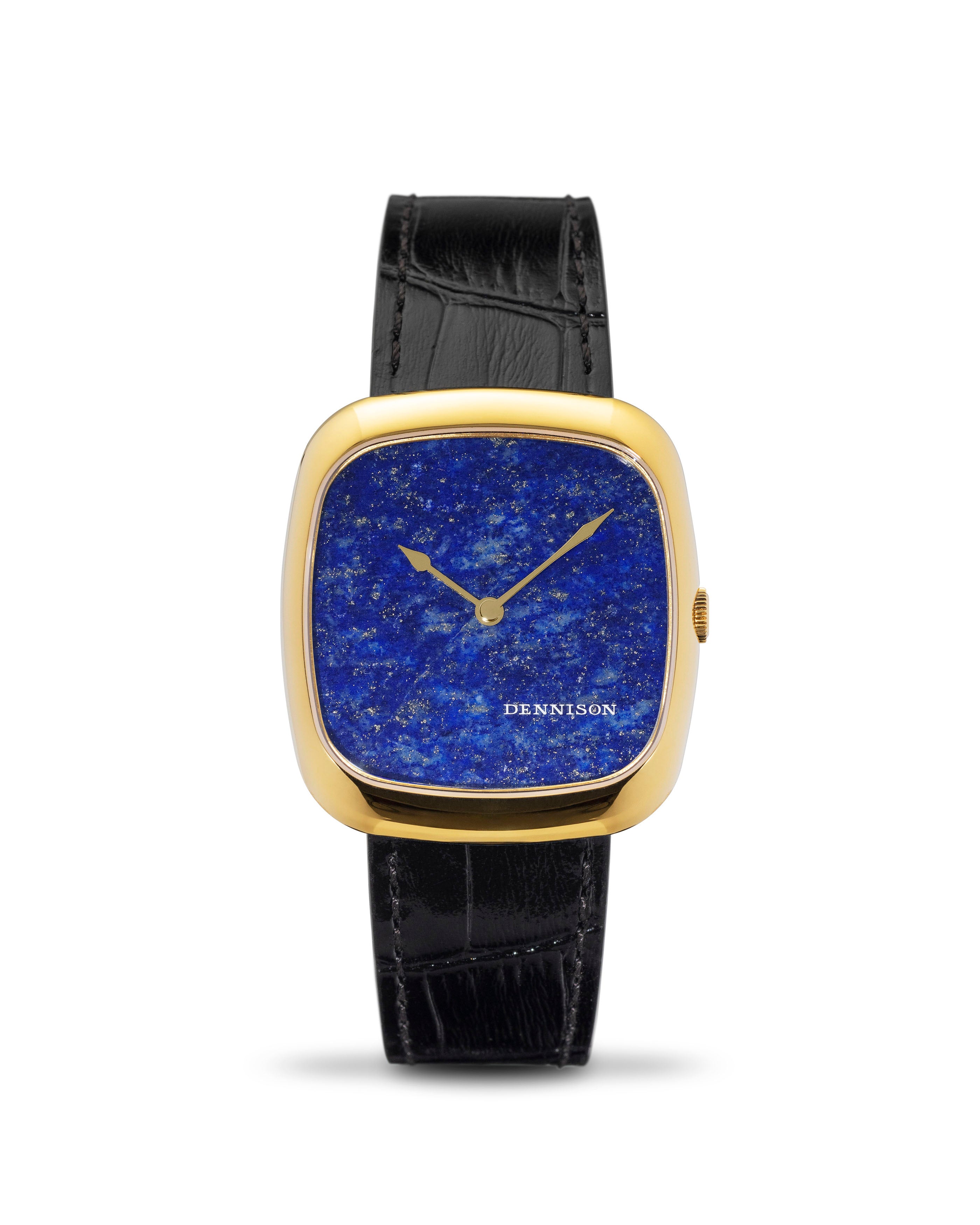 Natural Stone Lapis Lazuli in Gold Stainless